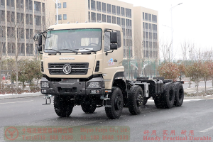 Dongfeng 8*8 off-road truck chassis–450 HP four axle truck chassis–Dongfeng off-road truck export manufacturer