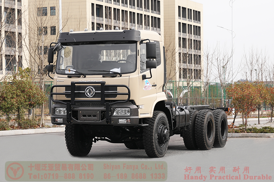 Dongfeng 6*6 off-road truck chassis–260 HP dump truck chassis–Dongfeng off-road truck export manufacturer