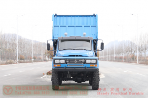 Dongfeng 170 hp 6*6 dump truck–6WD 2.5 tons off-road truck–Off-road cargo truck for export