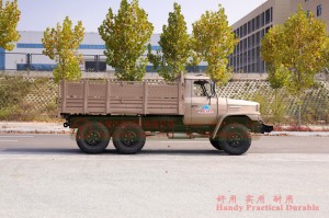 Dongfeng 25Y Pointed Buggy with Winch–Champagne Color 170 HP Long Head Truck–Export EQ2082 Two and a Half Ton Troop Carrier