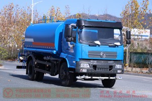 15 square volume green sprinkler truck – Dongfeng 4*2 sprinkler truck – 200 hp water tanker truck production and export manufacturers