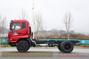 Dongfeng 210 HP Rear Dual Tire Special Off-road Chassis–Dongfeng Flathead 4*2 Chassis–Off-road Truck Export Manufacturer