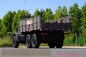 Dongfeng 6×6 Grey Cab 190HP Off-Road Truck — Dongfeng Long-Nose 245 Off-Road Transport Vehicle — Dongfeng EQ2100 Cargo Box with Side Lights