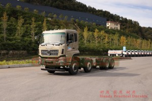 Dongfeng 8*4 flatbed truck chassis–Dongfeng Hercules 10 meters flatbed truck chassis–30 tons of special truck chassis conversion