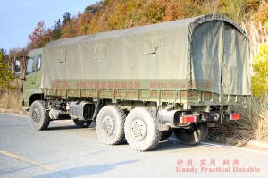 Dongfeng 6*6 EQ2140B Six Drive 6WD Off-road Flat Head ຫນຶ່ງແລະເຄິ່ງແຖວ