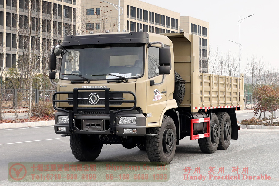 Dongfeng 210 HP လမ်းကြမ်းထရပ်-Dongfeng 6WD Flatbed Dump Truck-Dongfeng လမ်းကြမ်းထရပ်ကား ထုတ်လုပ်သူ