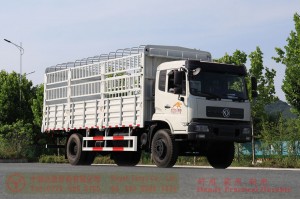 Dongfeng 210-horsepower Twin-Rear-Wheel Cage-Body Truck — Dongfeng Flat-Nose 4×2 Truck — Off-Road Truck Export Manufacturer