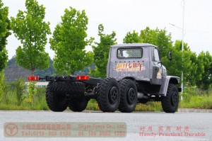 Dongfeng EQ2100 six-wheel-drive off-road chassis – 6×6 pointed EQ245 troop-carrying truck chassis for export – long head 190 hp military vehicle special conversion