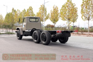 Dongfeng double-glass EQ2100 six-wheel-drive off-road chassis – 6×6 pointed EQ245 troop-carrying truck chassis for export – long head 190 hp military vehicle special conversion
