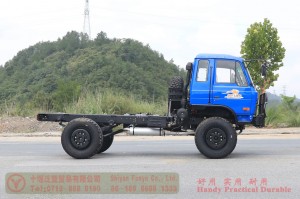 Dongfeng EQ2070 Four-Wheel Drive Chassis — 190 Horsepower Cargo Chassis for Export — Manufacturer of Export-Ready Chassis for Customisation