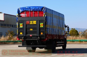 210 HP Box Truck–Dongfeng 4×2 Hydraulic Tailgate Truck–Commercial Truck Export Manufacturer