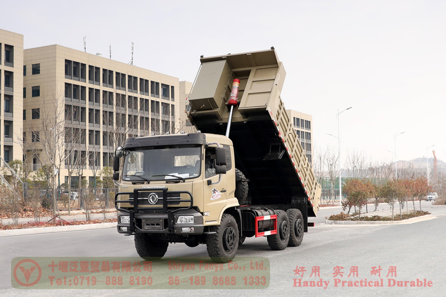 Dongfeng 6WD Flathead Dump Trucks-Dongfeng 210 HP ထရပ်ကားများ-Dongfeng လမ်းကြမ်းထရပ်ကားများ တင်ပို့ရောင်းချသူများ