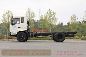 Dongfeng 210 HP Rear Dual Tire Special Off-road Chassis–Dongfeng Flathead 4*2 Chassis–Off-road Truck Export Manufacturer