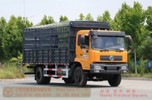 Dongfeng 260-horsepower Twin-Rear-Wheel Cage-Body Truck — Dongfeng Flat-Nose 4×2 Truck — Off-Road Truck Export Manufacturer