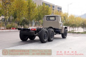 Dongfeng double-glass EQ2100 six-wheel-drive off-road chassis – 6×6 pointed EQ245 troop-carrying truck chassis for export – long head 190 hp military vehicle special conversion