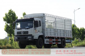 Dongfeng 210-horsepower Twin-Rear-Wheel Cage-Body Truck — Dongfeng Flat-Nose 4×2 Truck — Off-Road Truck Export Manufacturer
