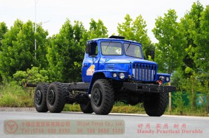 Dongfeng EQ2100 six-wheel-drive off-road chassis – 6×6 pointed EQ245 troop-carrying truck chassis for export – long head 190 hp military vehicle special conversion