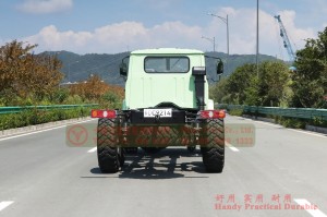 Dongfeng EQ2100E6DJ long head diesel chassis – 6*6 Dongfeng off-road truck chassis for export – export type six wheel drive tip off-road chassis conversion