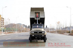 Flathead one and a half row 240 hp Dump Truck–Dongfeng 4*4 rear single tire off-road Truck–Twin-axle off-road truck conversion manufacturers