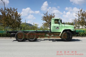 Dongfeng EQ2100E6DJ long head diesel chassis – 6*6 Dongfeng off-road truck chassis for export – export type six wheel drive tip off-road chassis conversion
