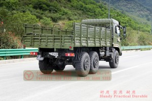 190hp flat bed truck custom– 6×6 off-road special truck manufacturer– upgraded Dongfeng six-wheel drive EQ2102 truck