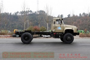 Dongfeng 4WD Pointed off-road special chassis–4*4 Dongfeng 240hp off-road chassis modification–Dongfeng off-road truck chassis export manufacturers