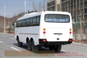Dongfeng 8m bus with bumper bar–Dongfeng 6*6 bus–190 hp city commuter bus–Dongfeng 30-seat bus