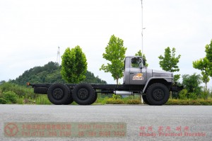 Dongfeng EQ2100 six-wheel-drive off-road chassis – 6×6 pointed EQ245 troop-carrying truck chassis for export – long head 190 hp military vehicle special conversion