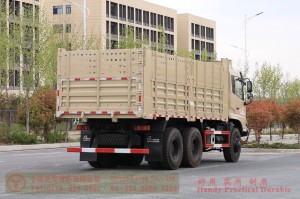 Dongfeng 6*6 Dump Truck–260 HP Rear Dual Tire Truck–Higher Railing Off-road Truck for Export