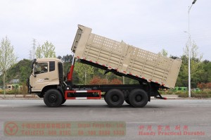 Dongfeng 260 HP 6*6 Dump Truck–Dongfeng Rear Dual Tire Dump Truck–Higher Railing Off-road Truck for Export