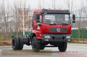 Dongfeng 210 HP Rear Dual Tire Special Off-road Chassis–Dongfeng Flathead 4*2 Chassis–Off-road Truck Export Manufacturer