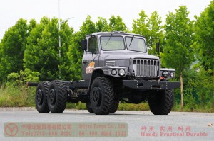 Dongfeng EQ2100 six-wheel-drive off-road chassis – 6×6 pointed EQ245 troop-carrying truck chassis for export – long head 190 hp military vehicle special conversion