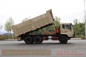 Dongfeng 260 HP 6*6 Dump Truck–Dongfeng Rear Dual Tire Dump Truck–Higher Railing Off-road Truck for Export