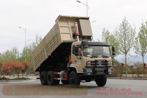 Dongfeng 260 HP 6*6 Dump Truck–Dongfeng Rear Dual Tire Dump Truck–Higher Railing Off-road Truck for Export