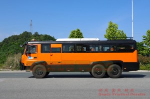Dongfeng bus with bumper bar–Dongfeng 6*6 bus–210 hp city commuter bus–Dongfeng 21-seat bus