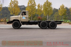 Dongfeng double-glass EQ2100 six-wheel-drive off-road chassis – 6×6 pointed EQ245 troop-carrying truck chassis for export – long head 190 hp military vehicle special conversion