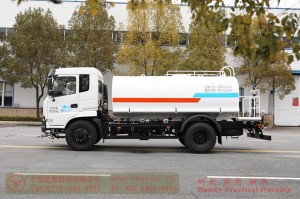 Dongfeng 4*2 sprinkler truck – 12 square volume green sprinkler truck – 210 hp water tanker truck production and export manufacturers