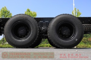 Dongfeng six-wheel-drive rear eight-tire off-road truck chassis–266 hp dump truck chassis–Dongfeng off-road truck export manufacturer