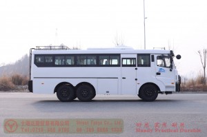 Dongfeng bus with bumper bar–Dongfeng 6*6 bus–190 hp city commuter bus–Dongfeng 30-seat bus