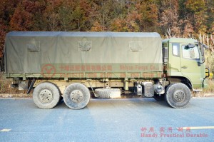 Dongfeng 6*6 EQ2140B Six Drive 6WD Off-road Flat Head ຫນຶ່ງແລະເຄິ່ງແຖວ