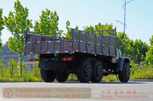 Dongfeng 6×6 Grey Cab 190HP Off-Road Truck — Dongfeng Long-Nose 245 Off-Road Transport Vehicle — Dongfeng EQ2100 Cargo Box with Side Lights