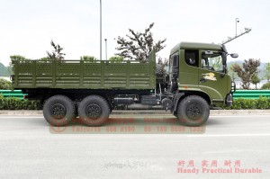 190hp flat bed truck custom– 6×6 off-road special truck manufacturer– upgraded Dongfeng six-wheel drive EQ2102 truck