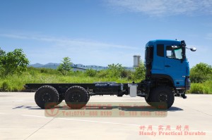 Dongfeng 6×6 Off-road Heavy Duty Special Purpose Vehicle Chassis–375HP Dongfeng Heavy Duty Truck Three Axle Vehicle–Off-road Long Distance Truck Chassis Conversion