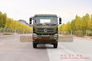 Dongfeng all-wheel-drive high-horsepower off-road transportation chassis–Dongfeng 450 hp flathead truck conversion manufacturer–6*6 flathead off-road truck chassis
