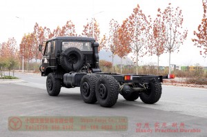 东风EQ2102G越野六驱底盘改装-6*6平头一排半153越野卡车出售-越野卡车代理清关出口厂家