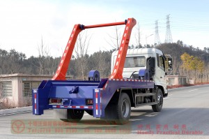 ยานพาหนะสุขาภิบาลเทศบาล Dongfeng 190 HP–4 * 2 รถบรรทุกขยะแบบสวิงอาร์ม–ผู้ผลิตยานพาหนะพิเศษของ Dongfeng