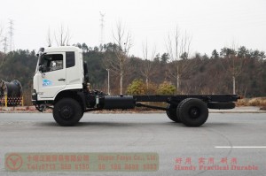 Dongfeng fuel truck chassis modification–4*4 truck chassis–Off-road truck chassis for export