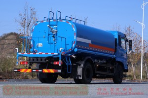 15 square volume green sprinkler truck – Dongfeng 4*2 sprinkler truck – 200 hp water tanker truck production and export manufacturers