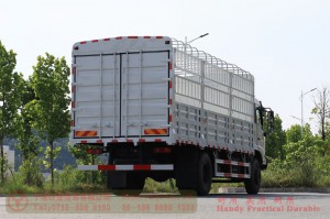 Dongfeng 210-horsepower Twin-Rear-Wheel Cage-Body Truck — Dongfeng Flat-Nose 4×2 Truck — Off-Road Truck Export Manufacturer