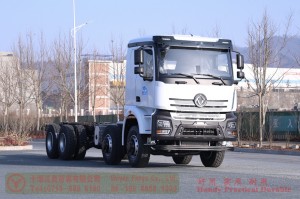 Dongfeng 8*4 flatbed truck chassis–Dongfeng 10 meters flatbed truck chassis–30 tons of special truck chassis conversion